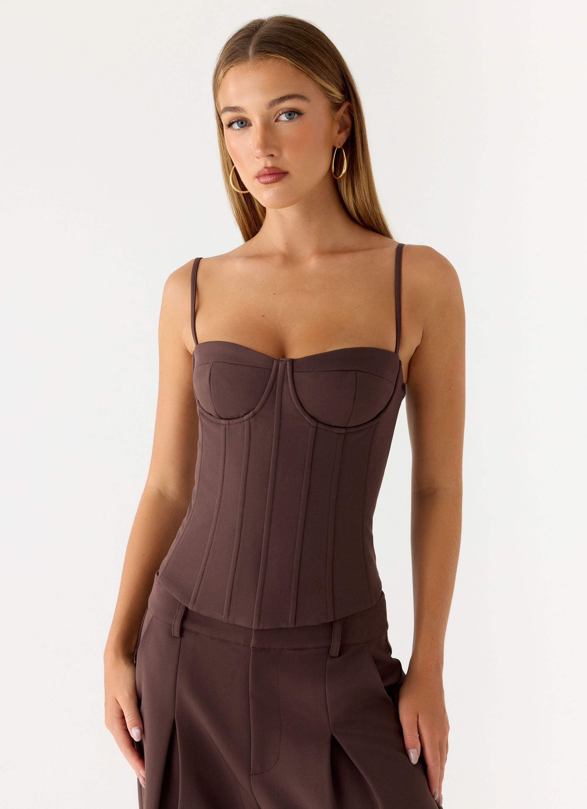 Ania Corset Top - Chocolate