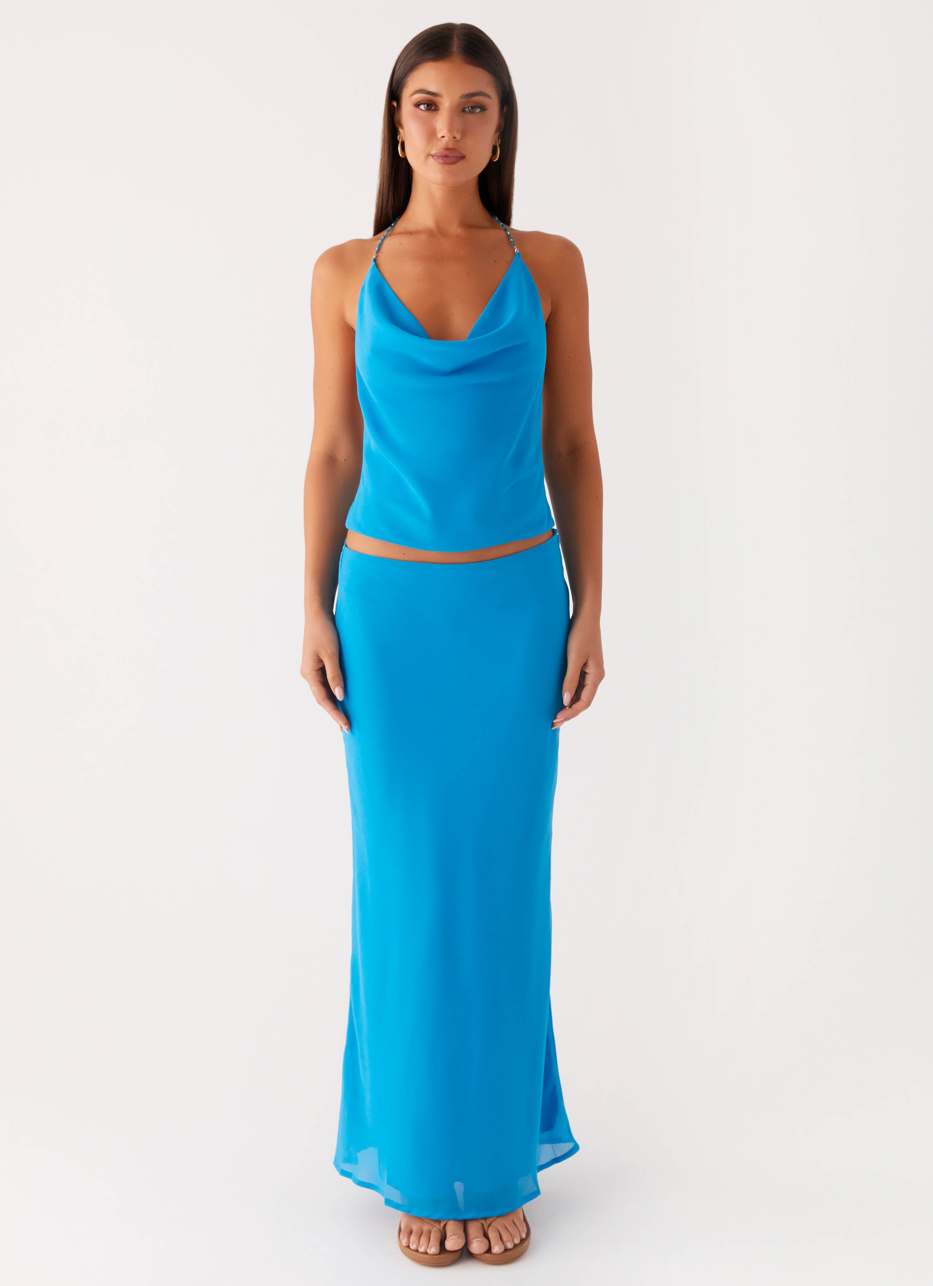 Another Life Halter Top - Turquoise