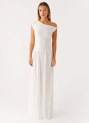 Ardella One Shoulder Maxi Dress - Ivory