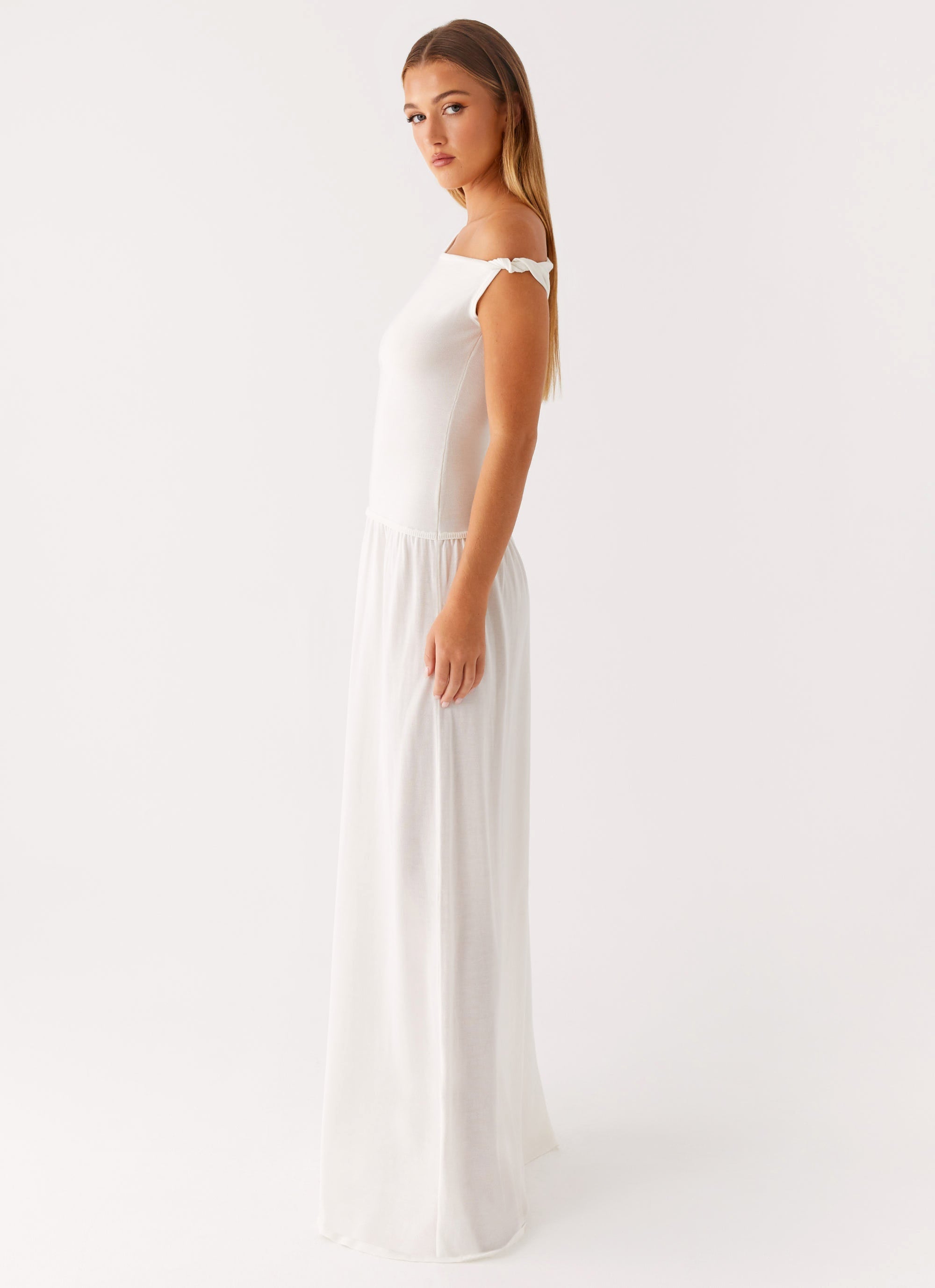 Ardella One Shoulder Maxi Dress - Ivory
