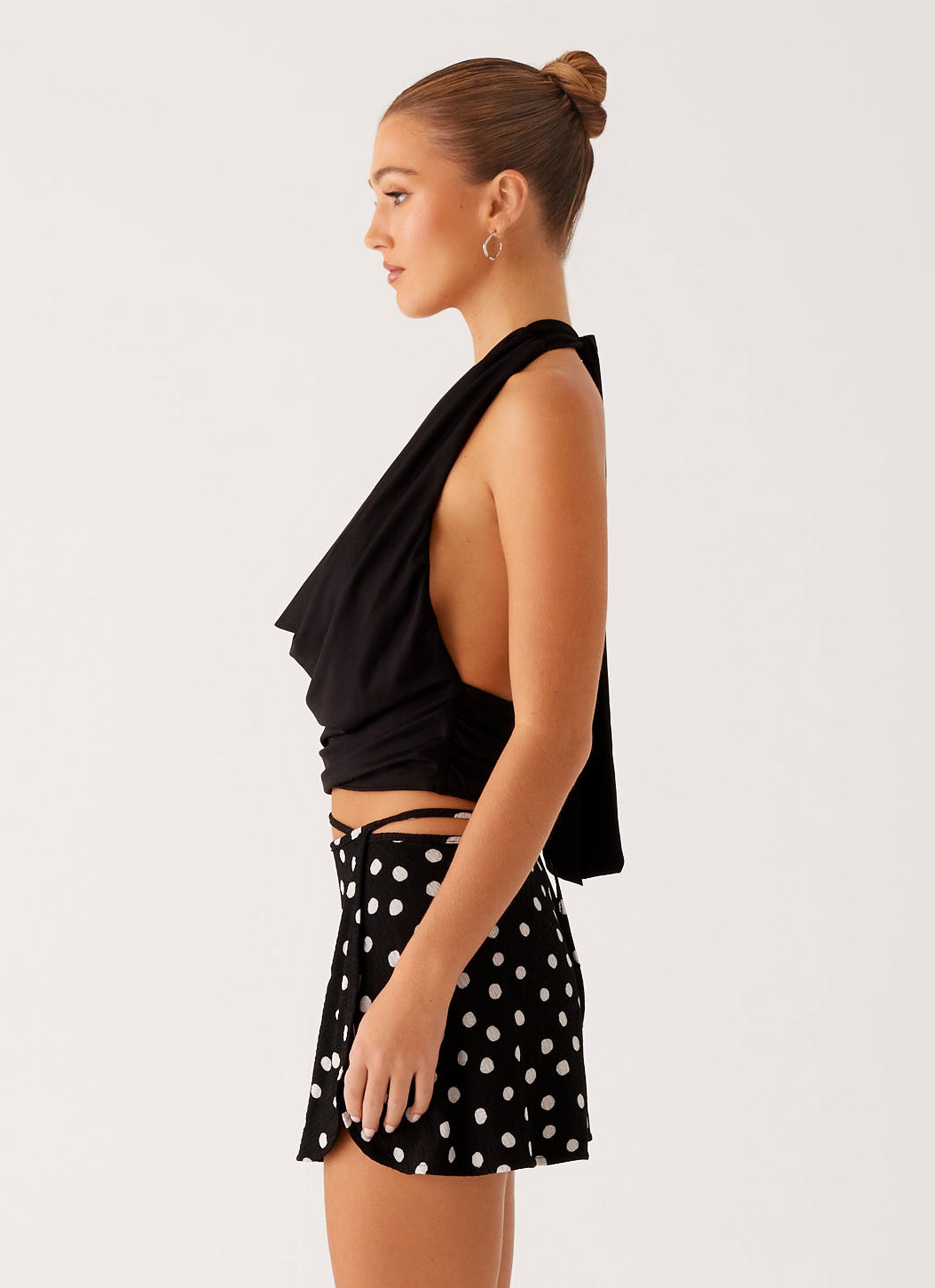Ashi Cowl Top - Black