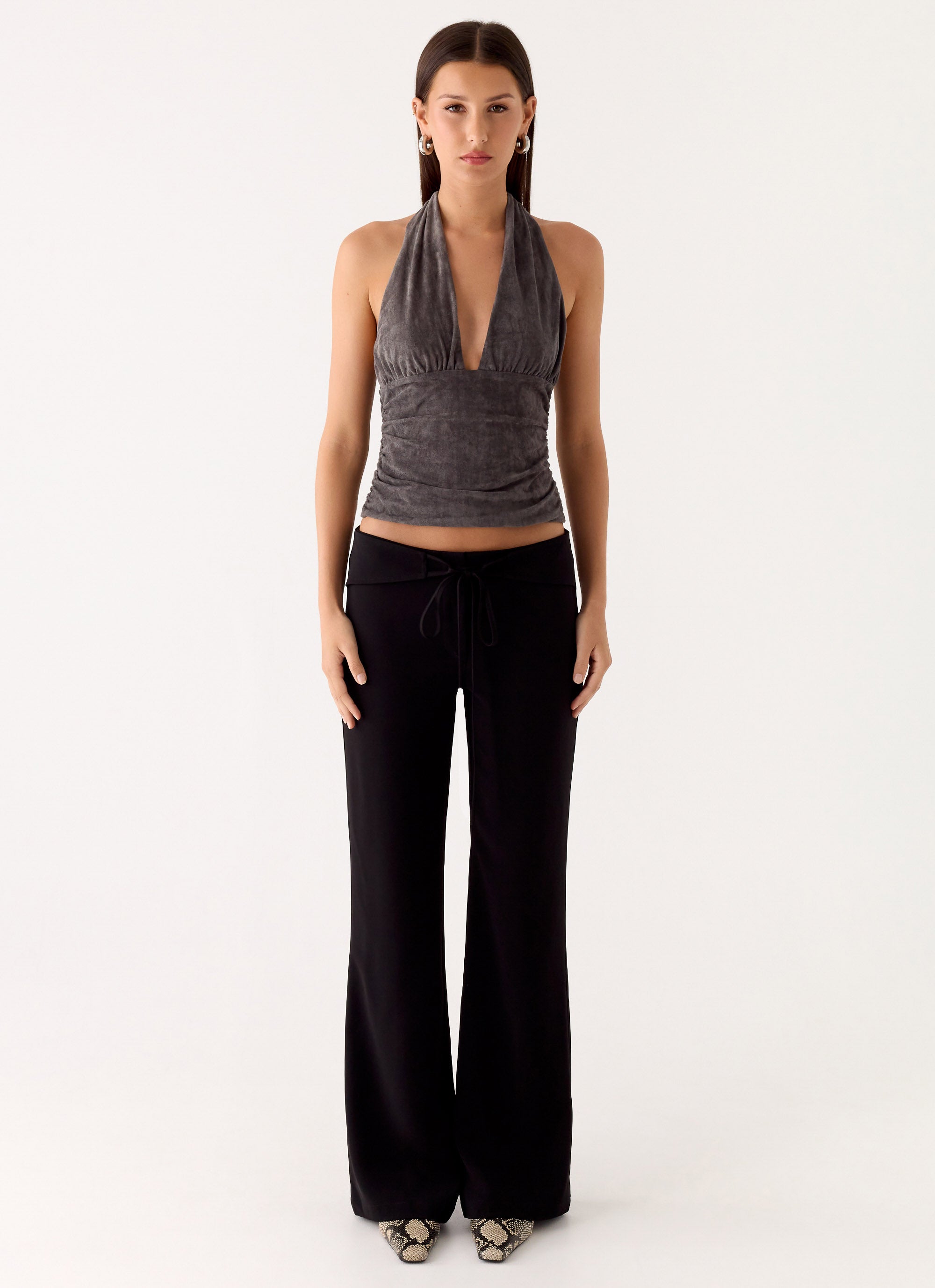 Aylssa Halter Top - Ash