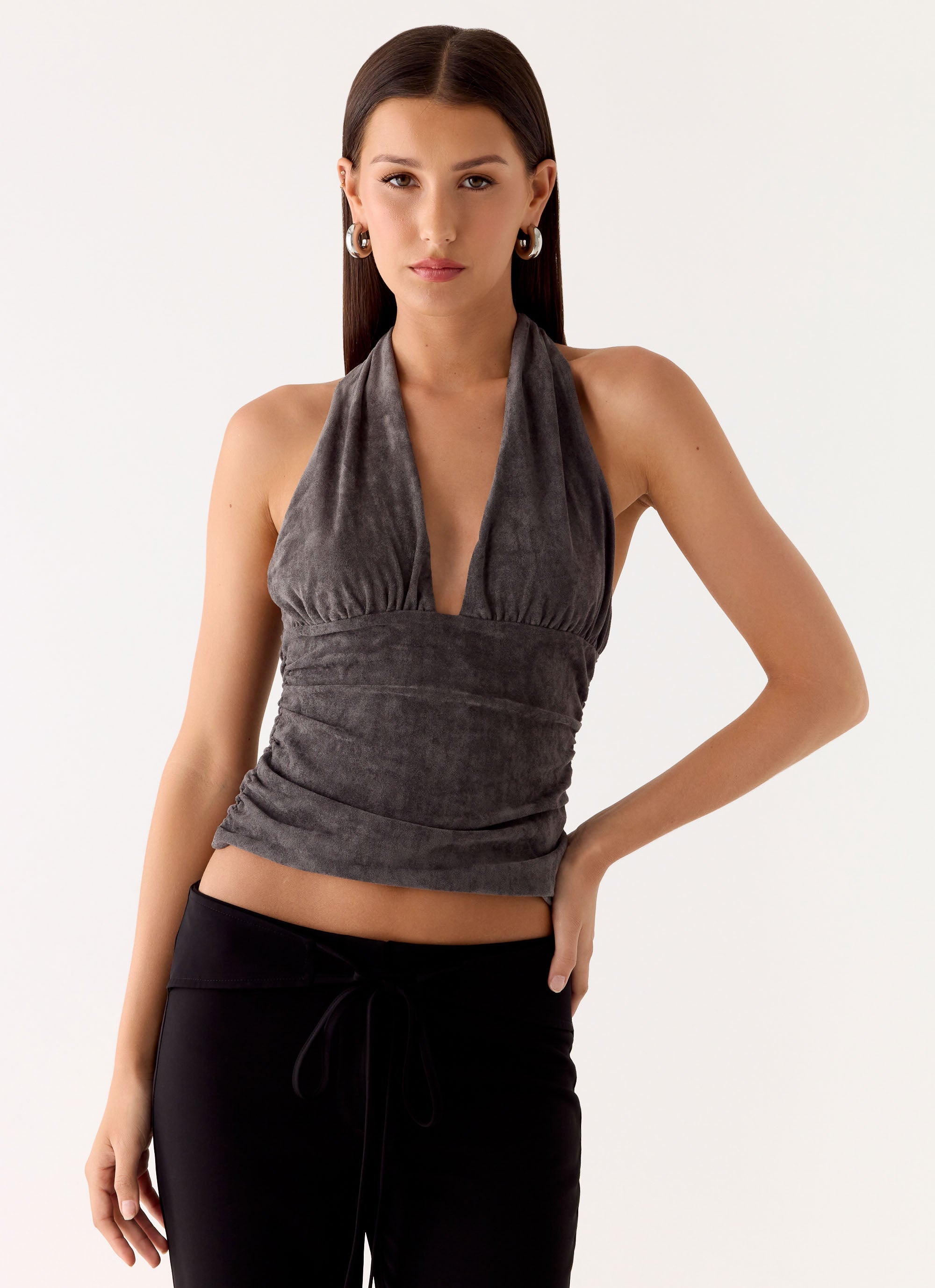 Aylssa Halter Top - Ash
