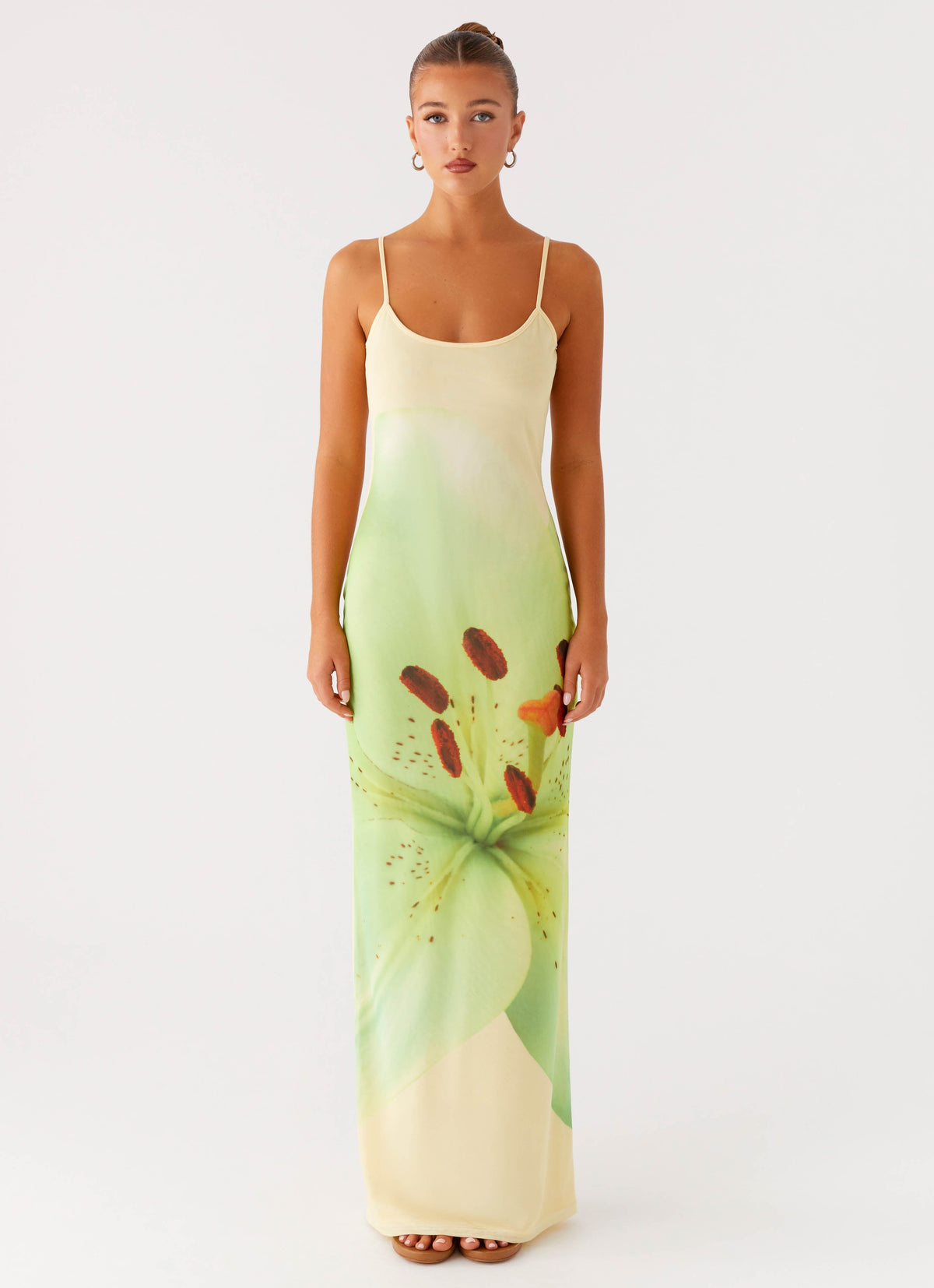Bad News Mesh Maxi Dress - Yellow Lily