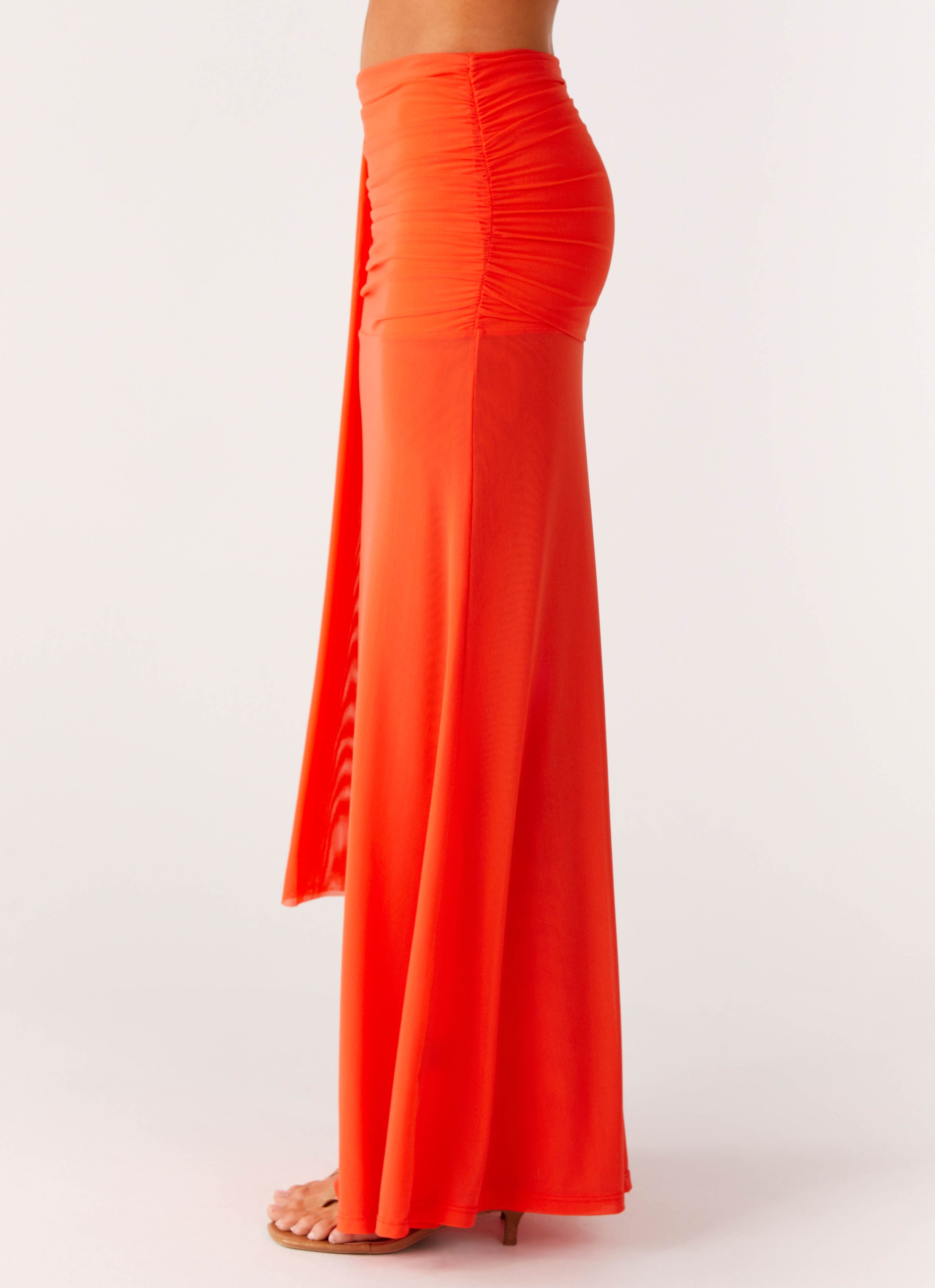 Blaze Maxi Skirt - Fire Red