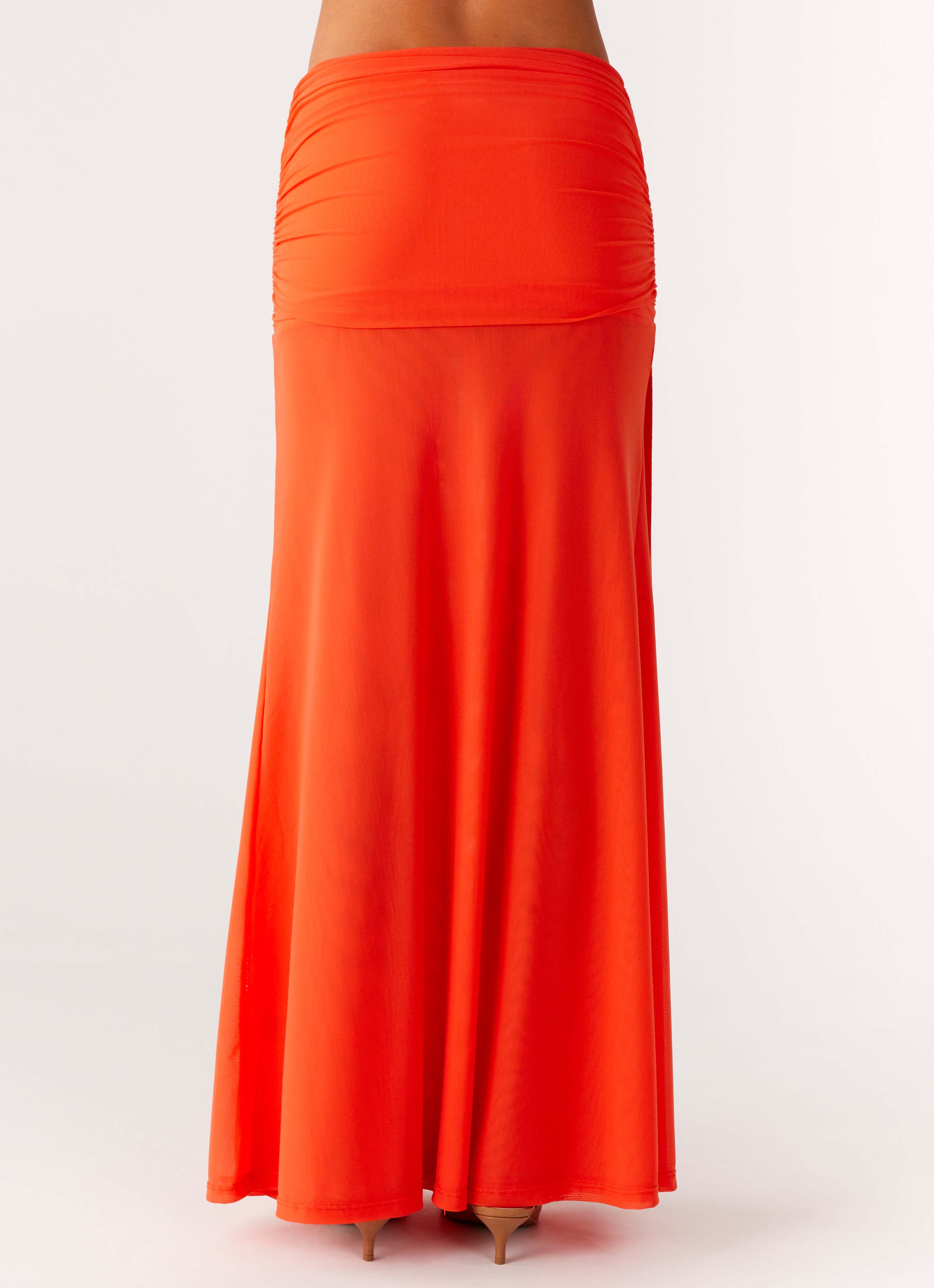 Blaze Maxi Skirt - Fire Red