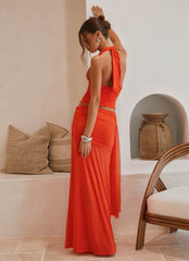 Blaze Maxi Skirt - Fire Red