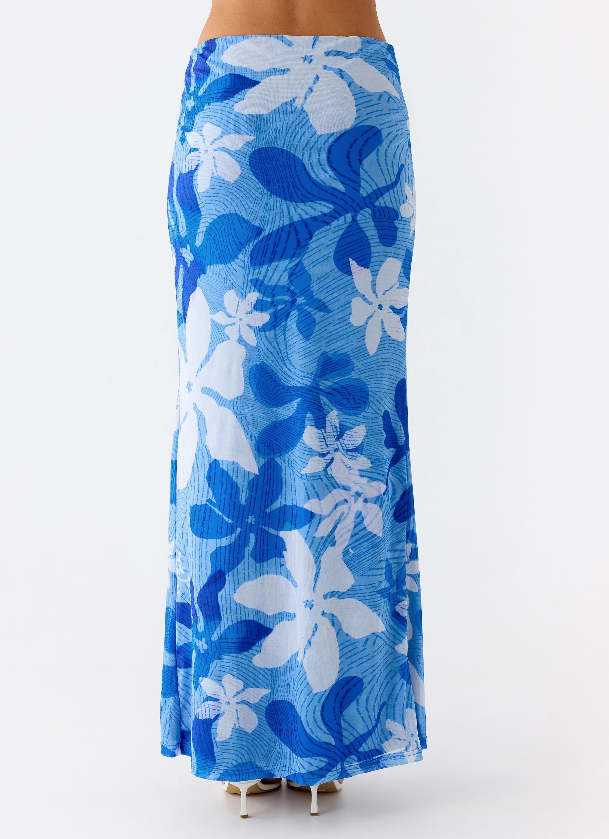 Briene Maxi Skirt - Sea Blue