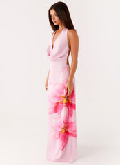 Bryony Cowl Maxi Dress - Pink