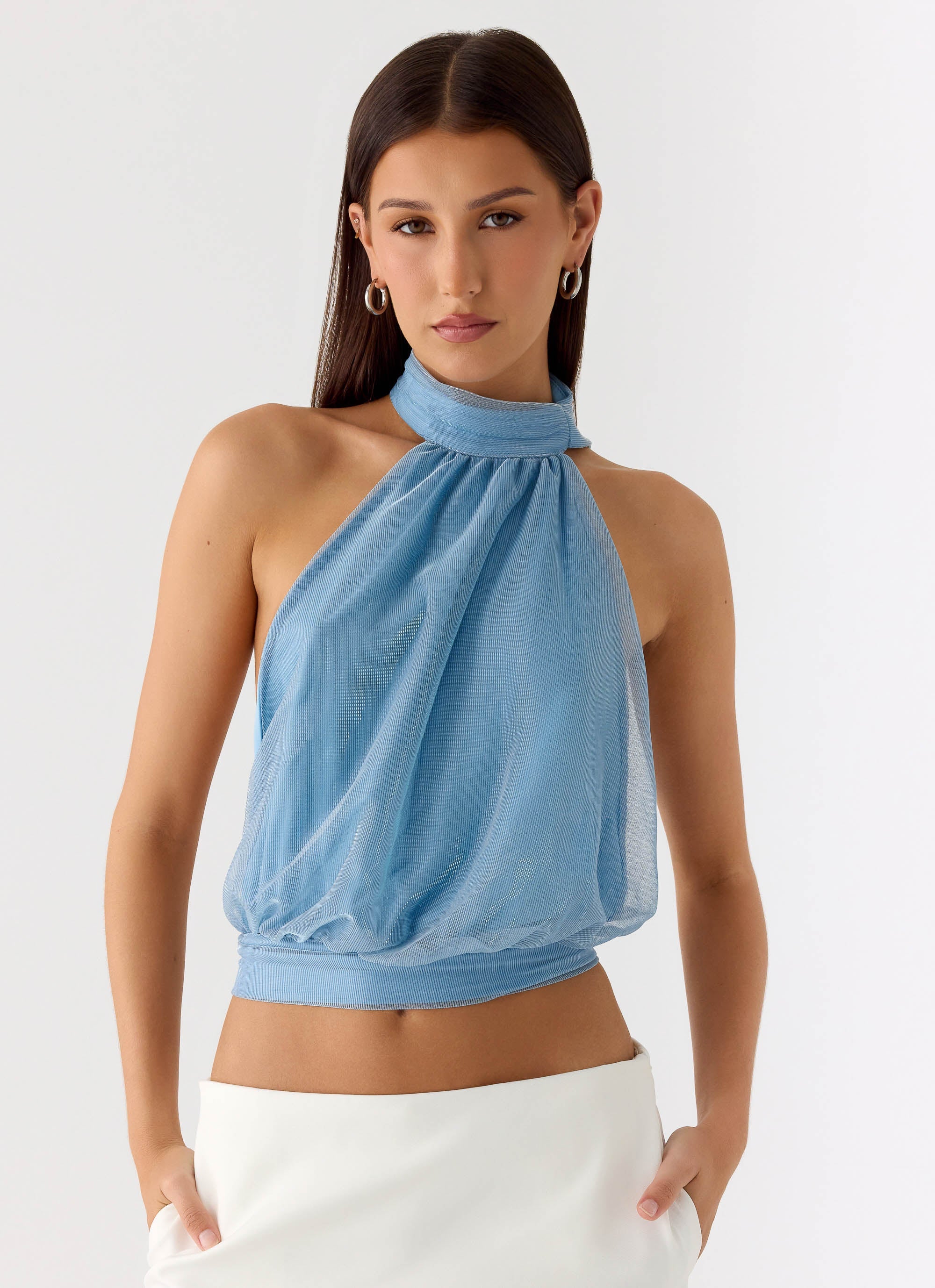 Cantrall Halter Top - Blue