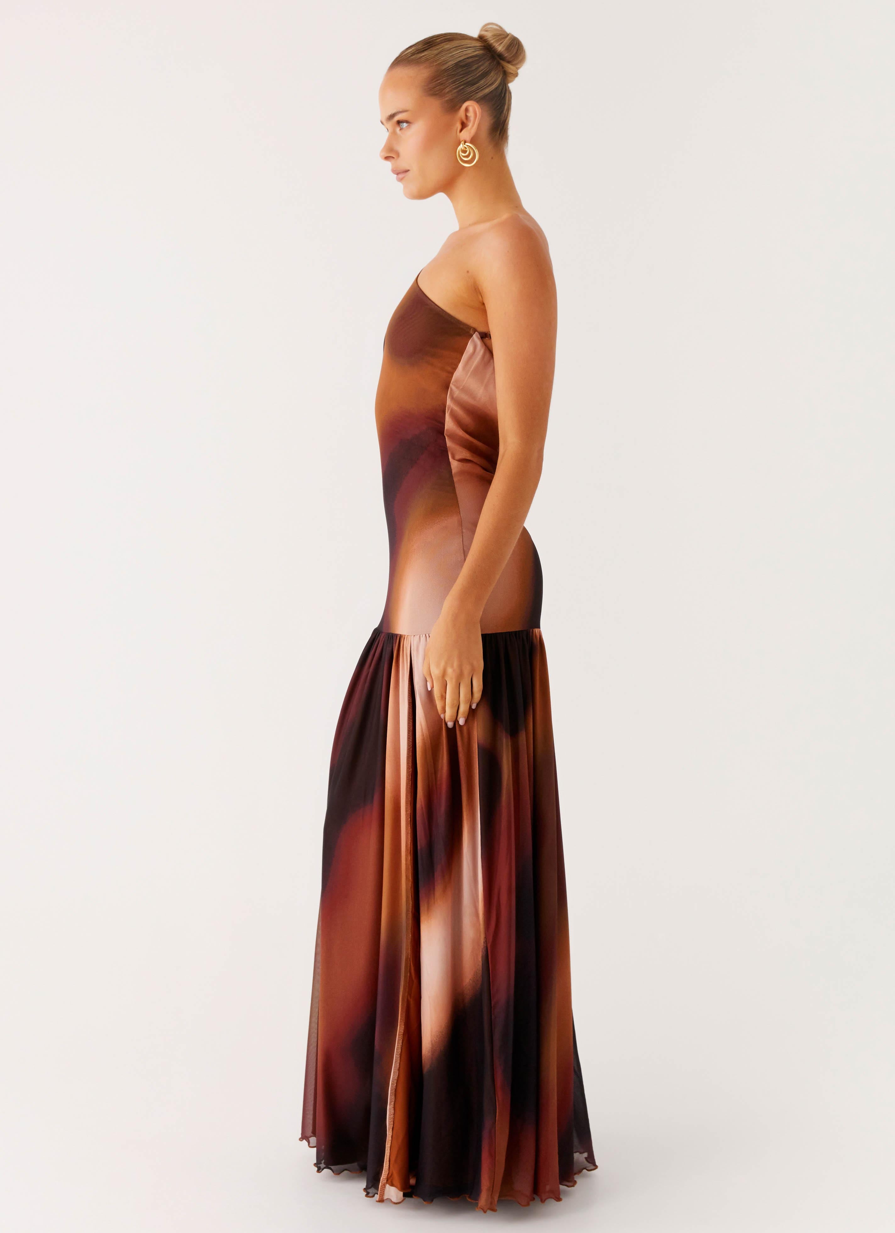 Carlina Maxi Dress - Black Gradient