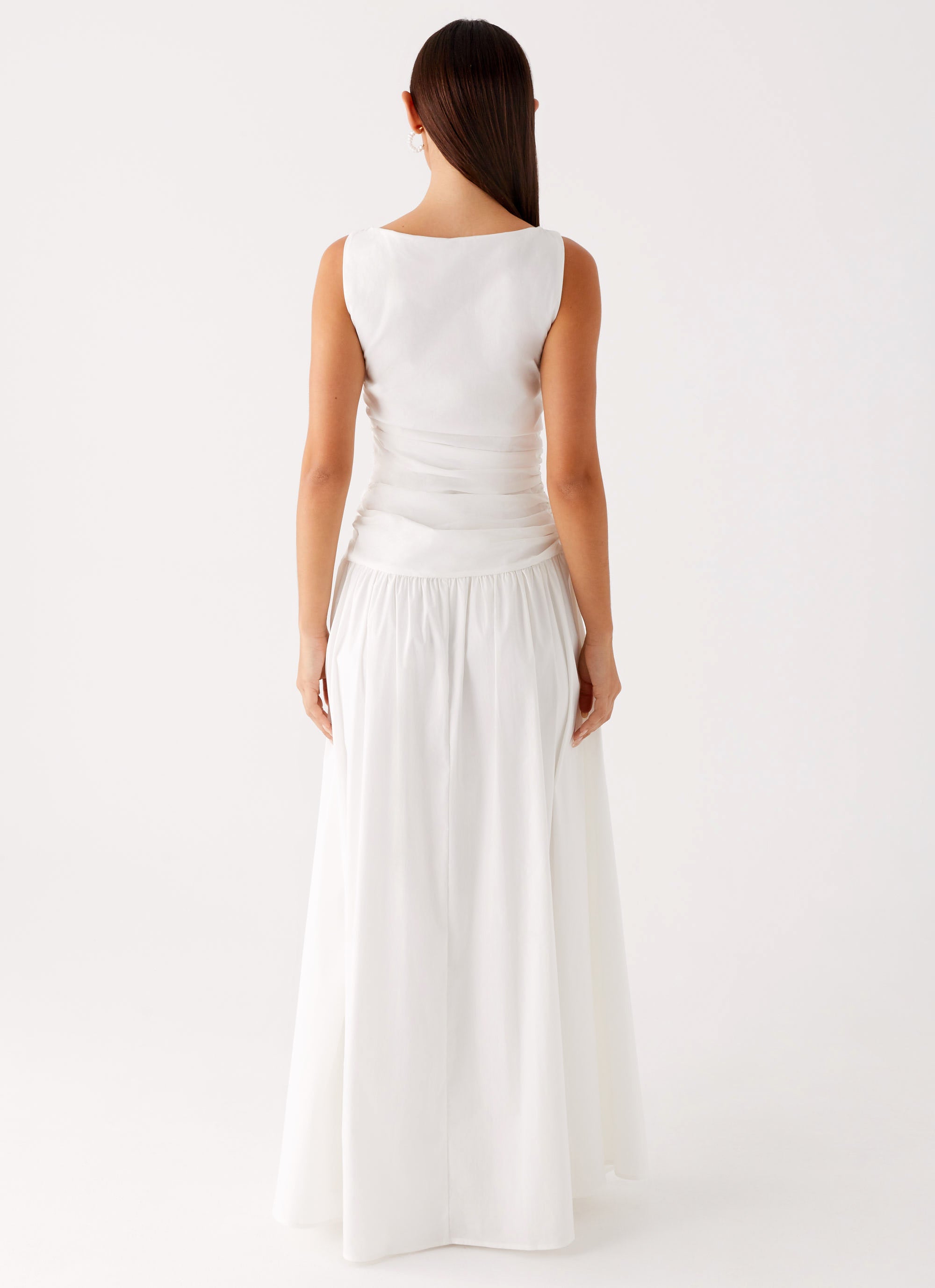 Carmel High Neck Maxi Dress - White