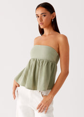 Cassie Tube Top - Sage