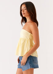 Cassie Tube Top - Yellow