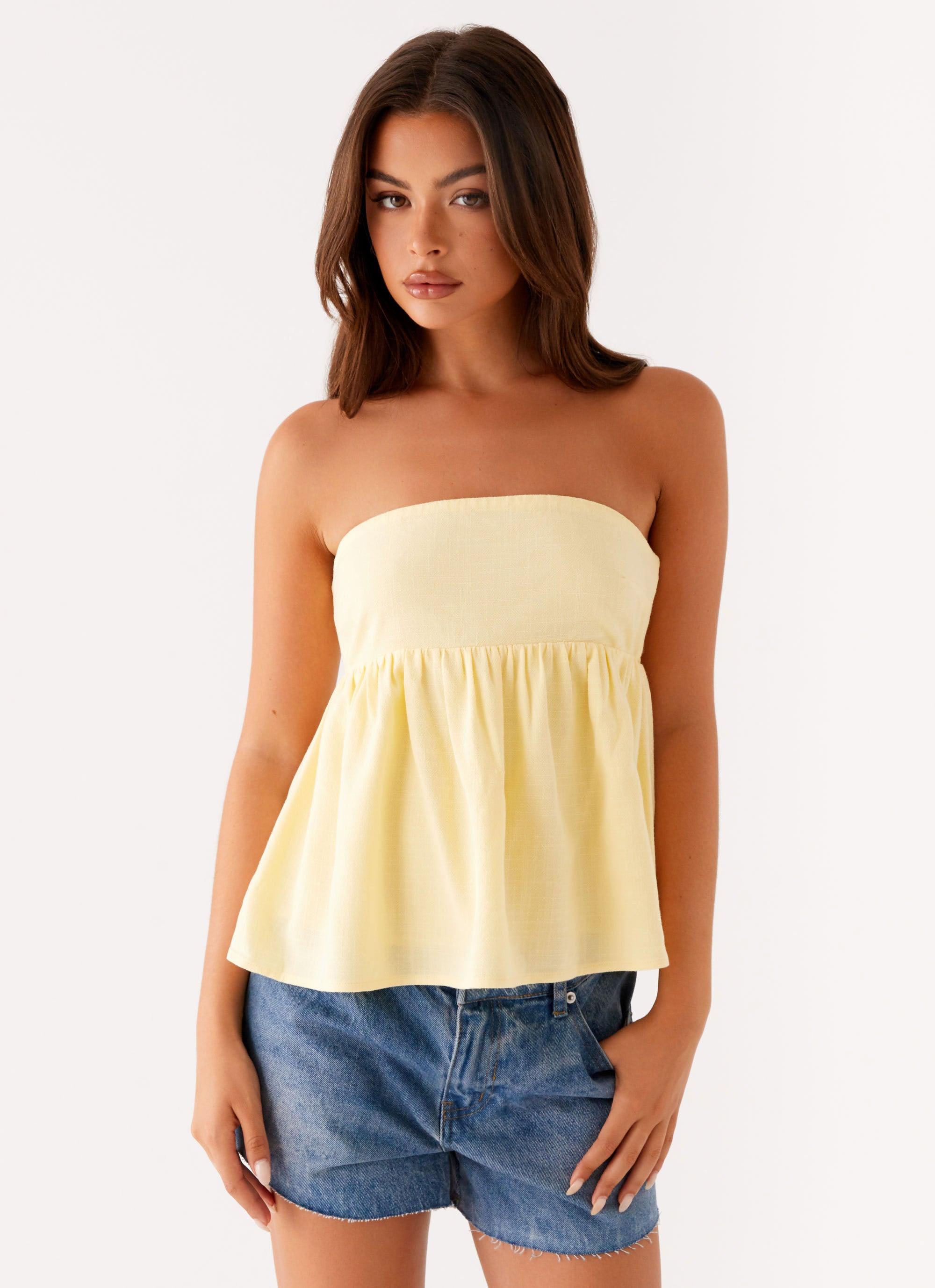 Cassie Tube Top - Yellow
