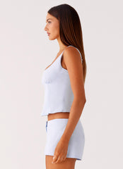 Coastline Bustier Top - Blue