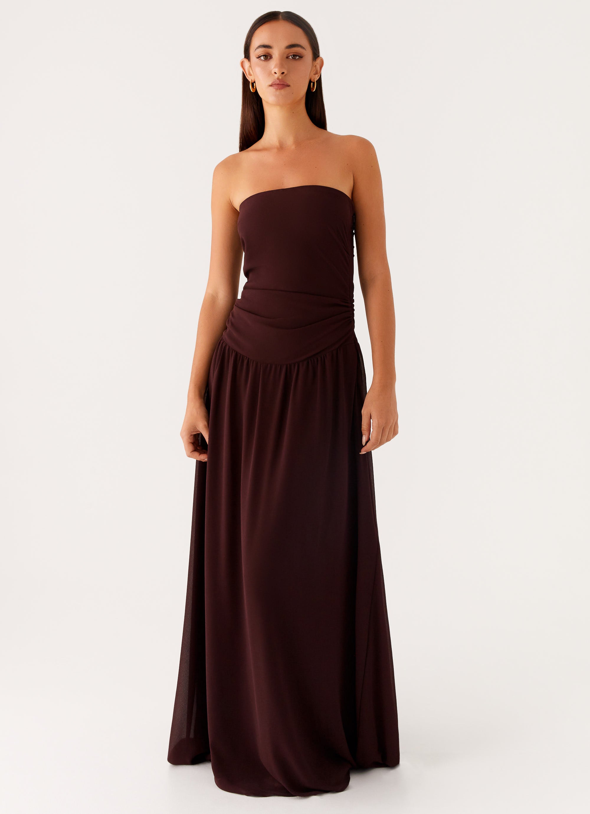 Covia Strapless Maxi Dress - Dark Chocolate