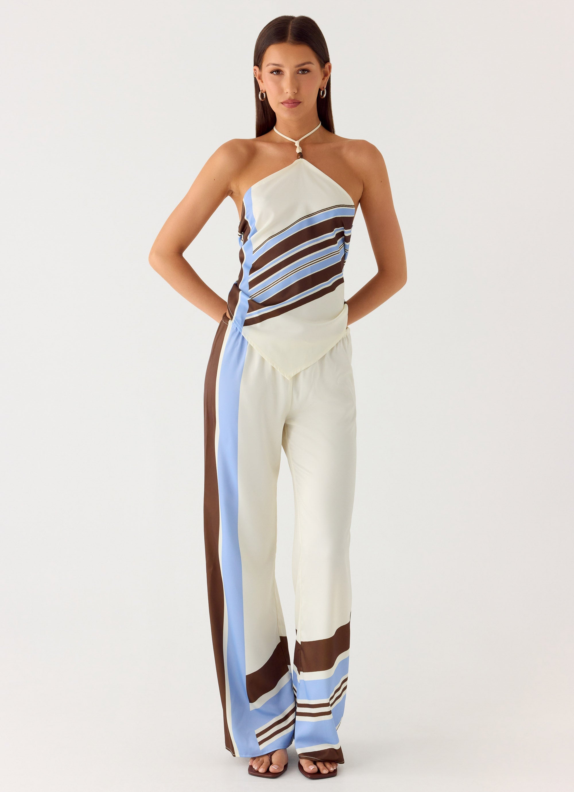 Deacon Low Rise Pants - Purple Stripe