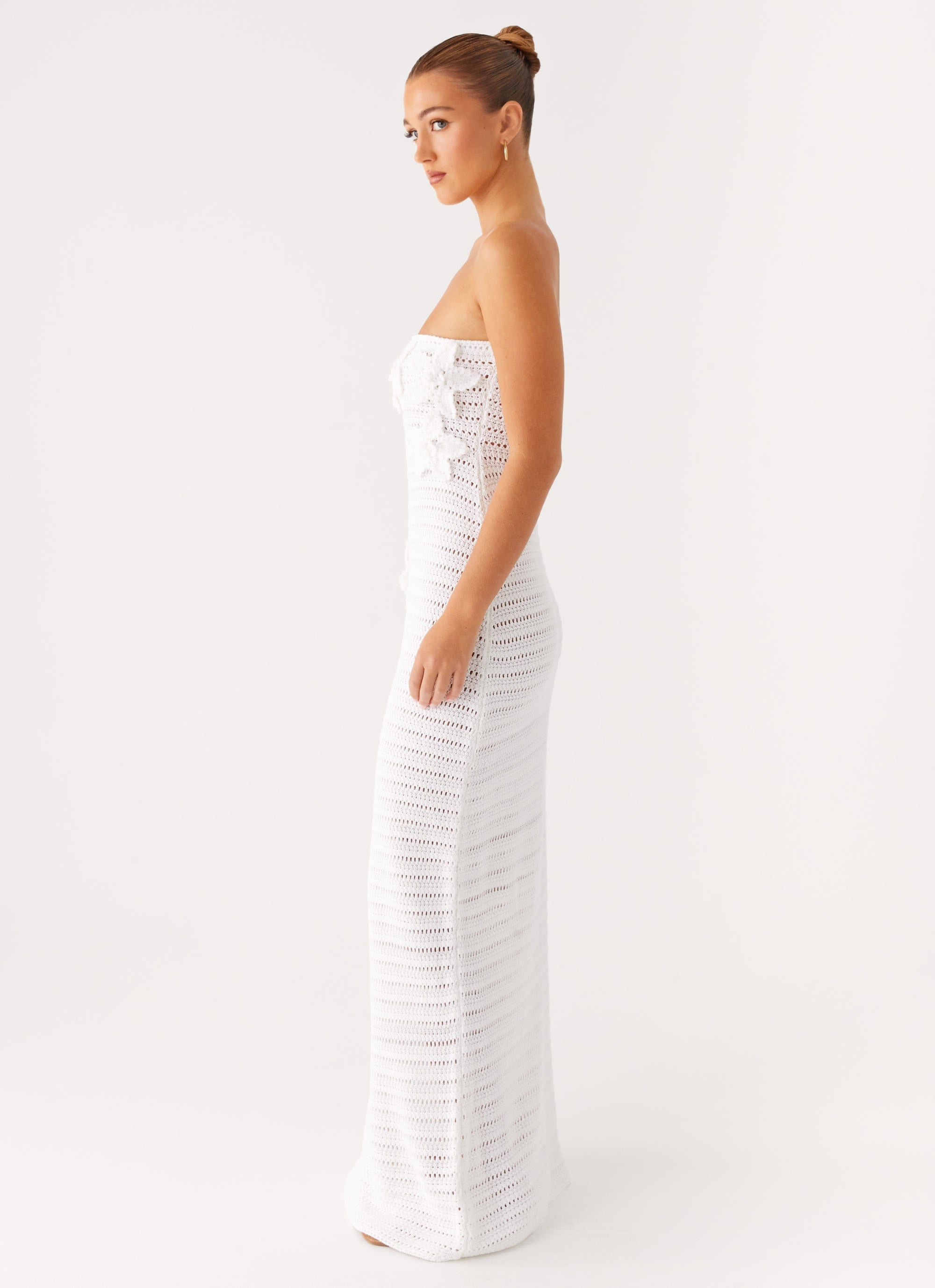 Diaz Crochet Maxi Dress - White