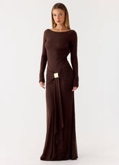 Dray Maxi Dress - Chocolate