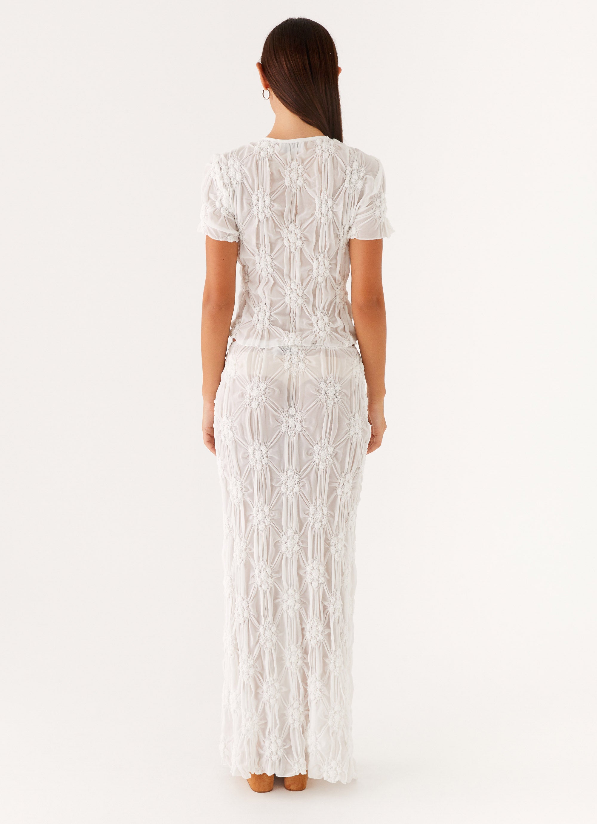 Effortlessly Low Rise Maxi Skirt - Ivory