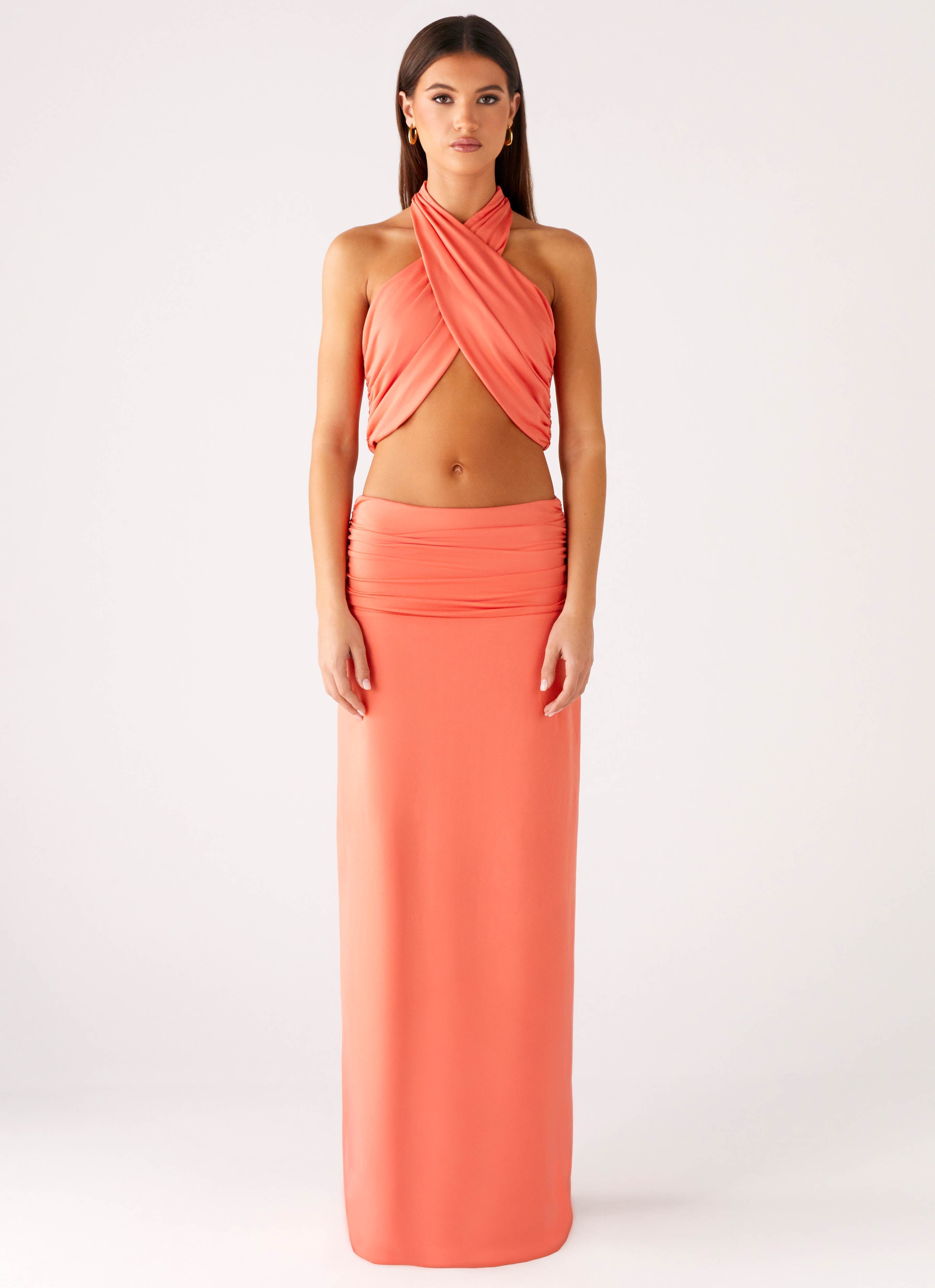 Elisabetta Maxi Skirt - Coral
