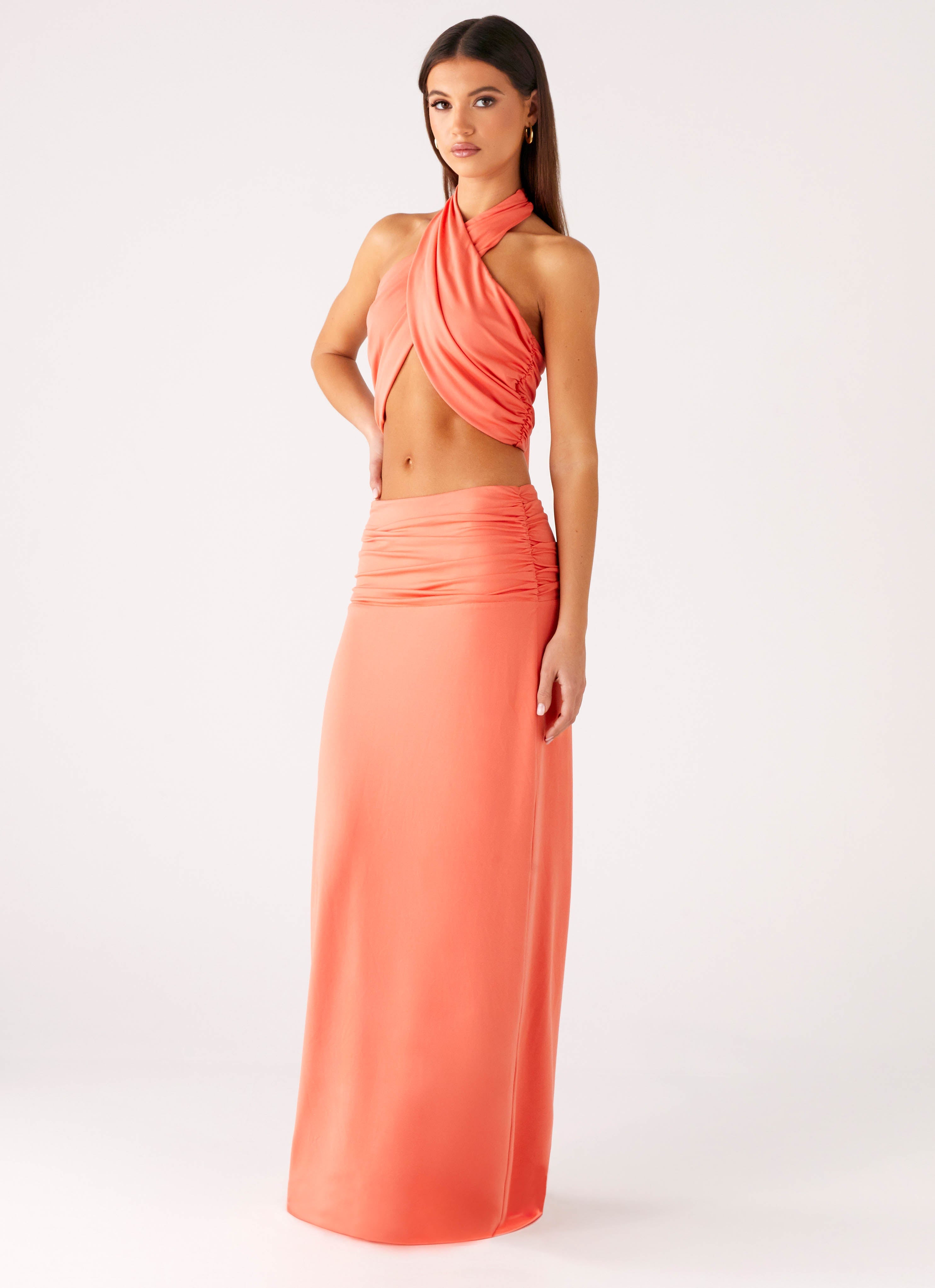 Elisabetta Maxi Skirt - Coral