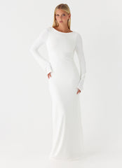 Elmont Long Sleeve Maxi Dress - White