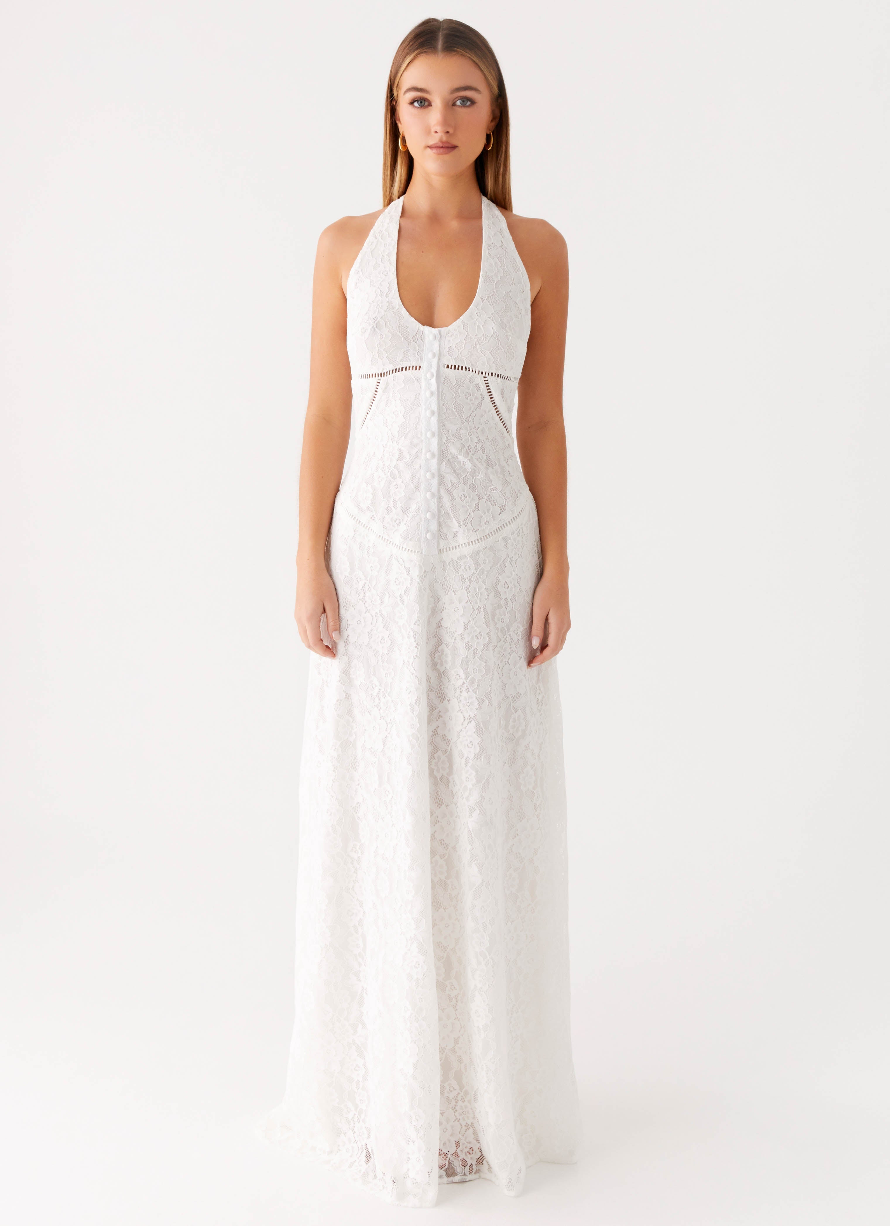 Ember Valley Cotton Maxi Dress - Ivory