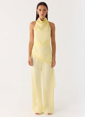 Emilee Cowl Top - Yellow