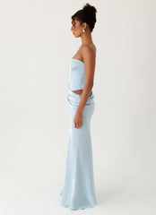 Emory Corset Maxi Dress - Blue