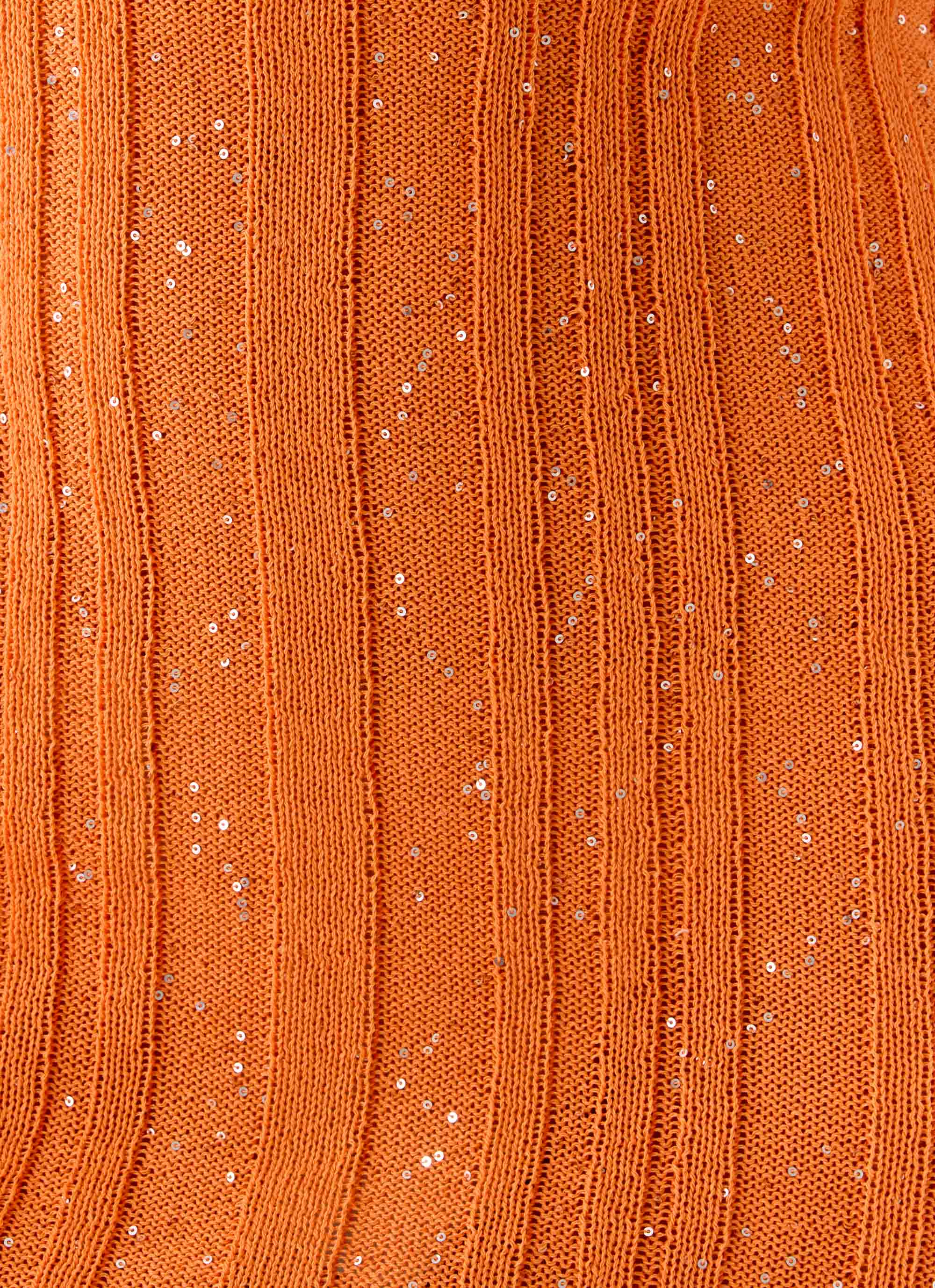 Estrella Long Sleeve Knit Mini Dress - Orange