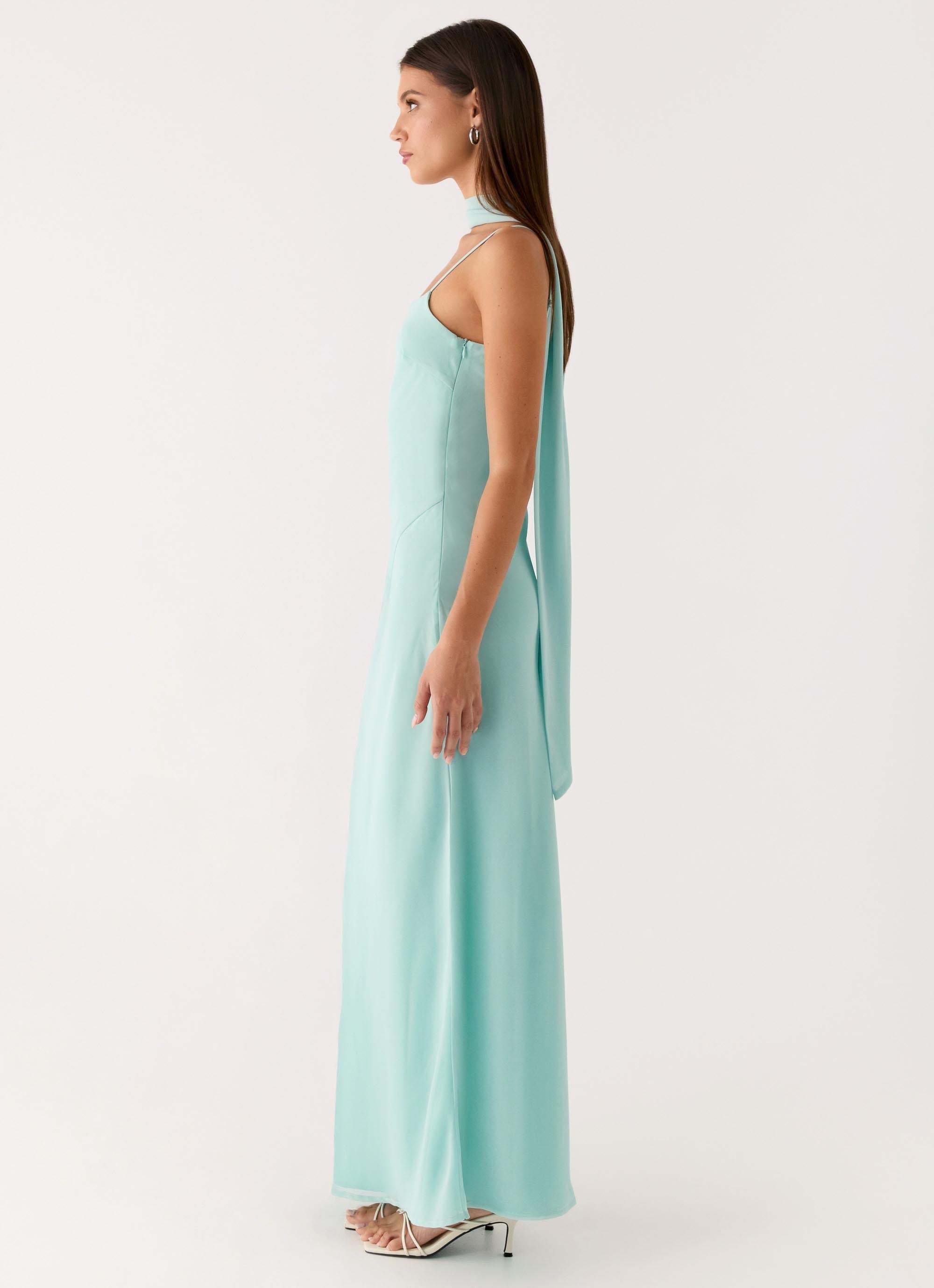 Eternelle Square Neck Maxi Dress - Teal