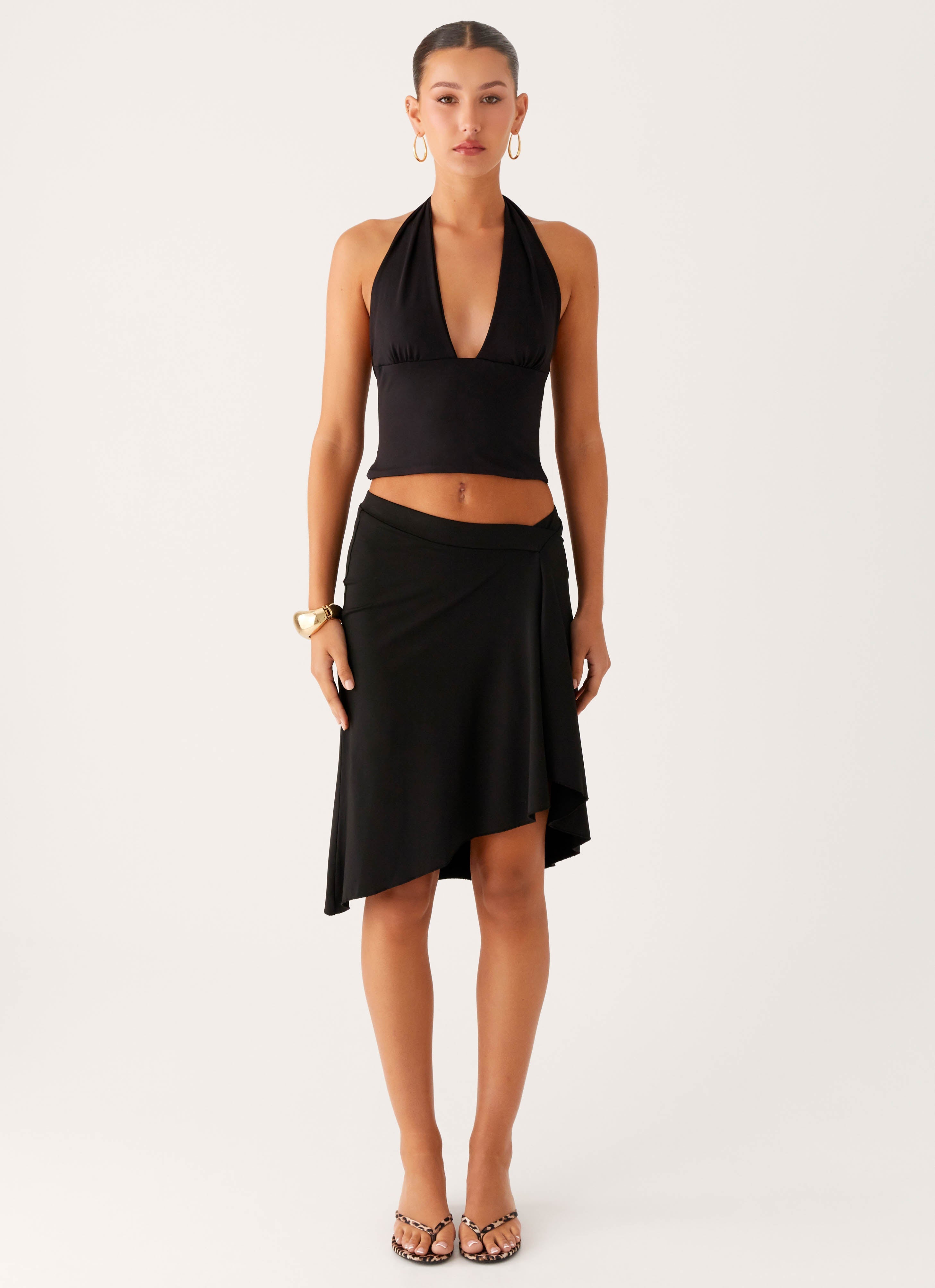 Fade Out Hardwear Halter Top - Black