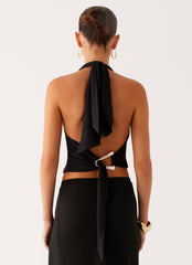 Fade Out Hardwear Halter Top - Black