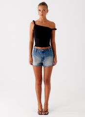 Frida Denim Shorts - Vintage Wash Blue