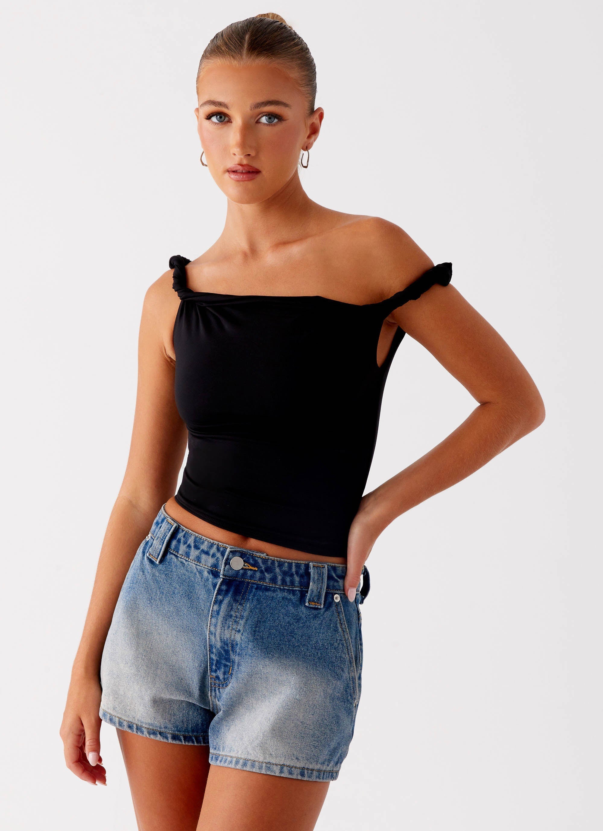 Frida Denim Shorts - Vintage Wash Blue