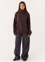 Gabrielle Knit Sweater - Chocolate