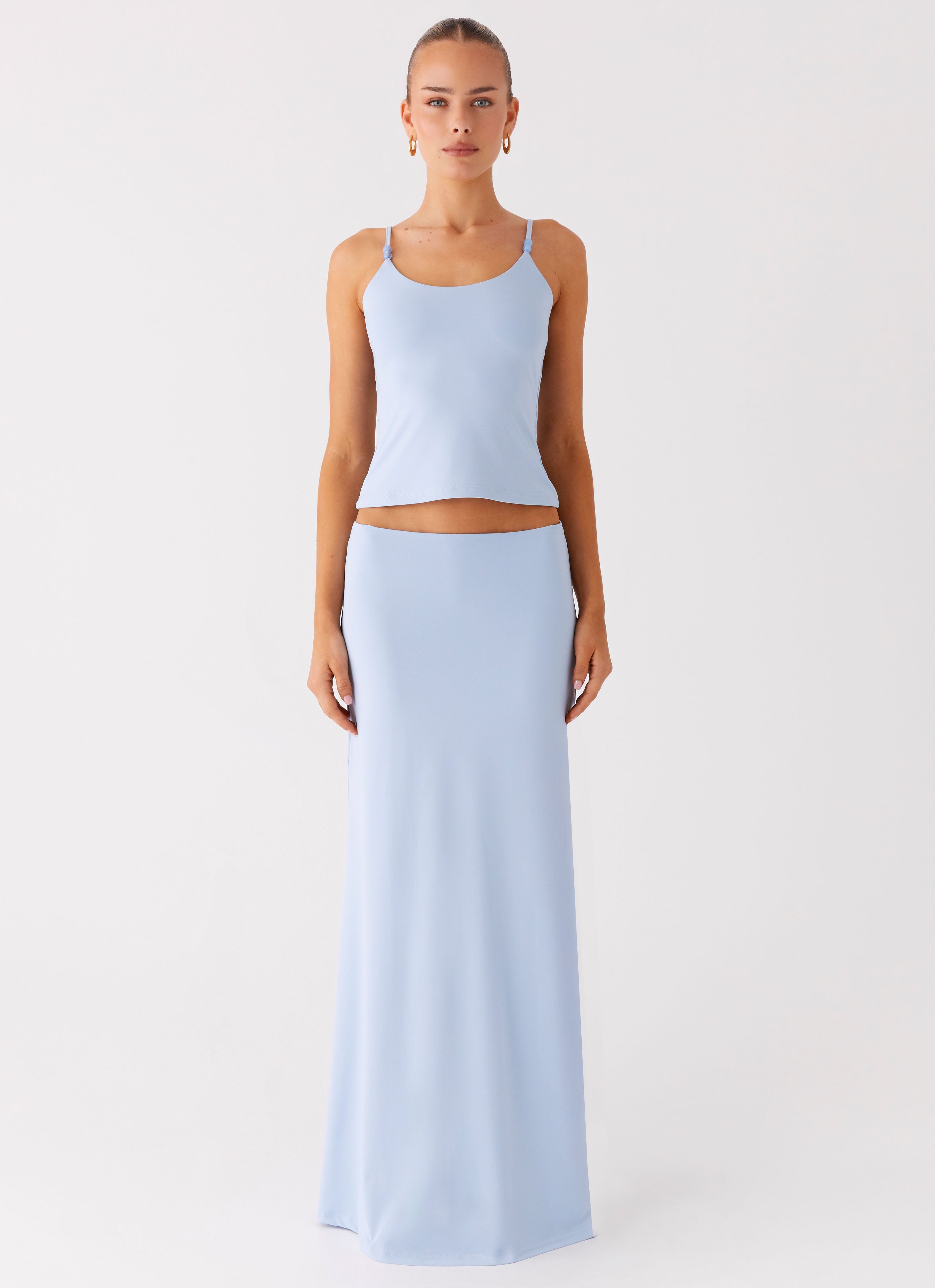 Garrix Bead Cami Top - Baby Blue