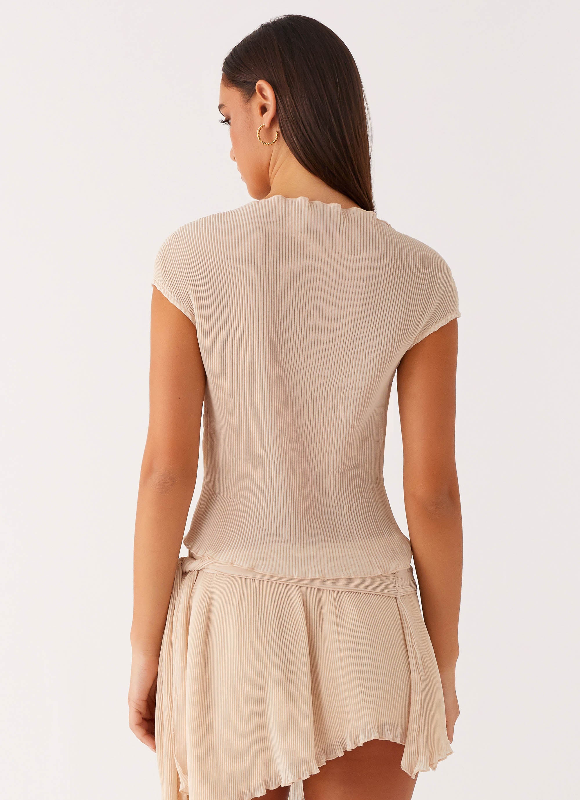 Gemma Cap Sleeve Top - Ivory