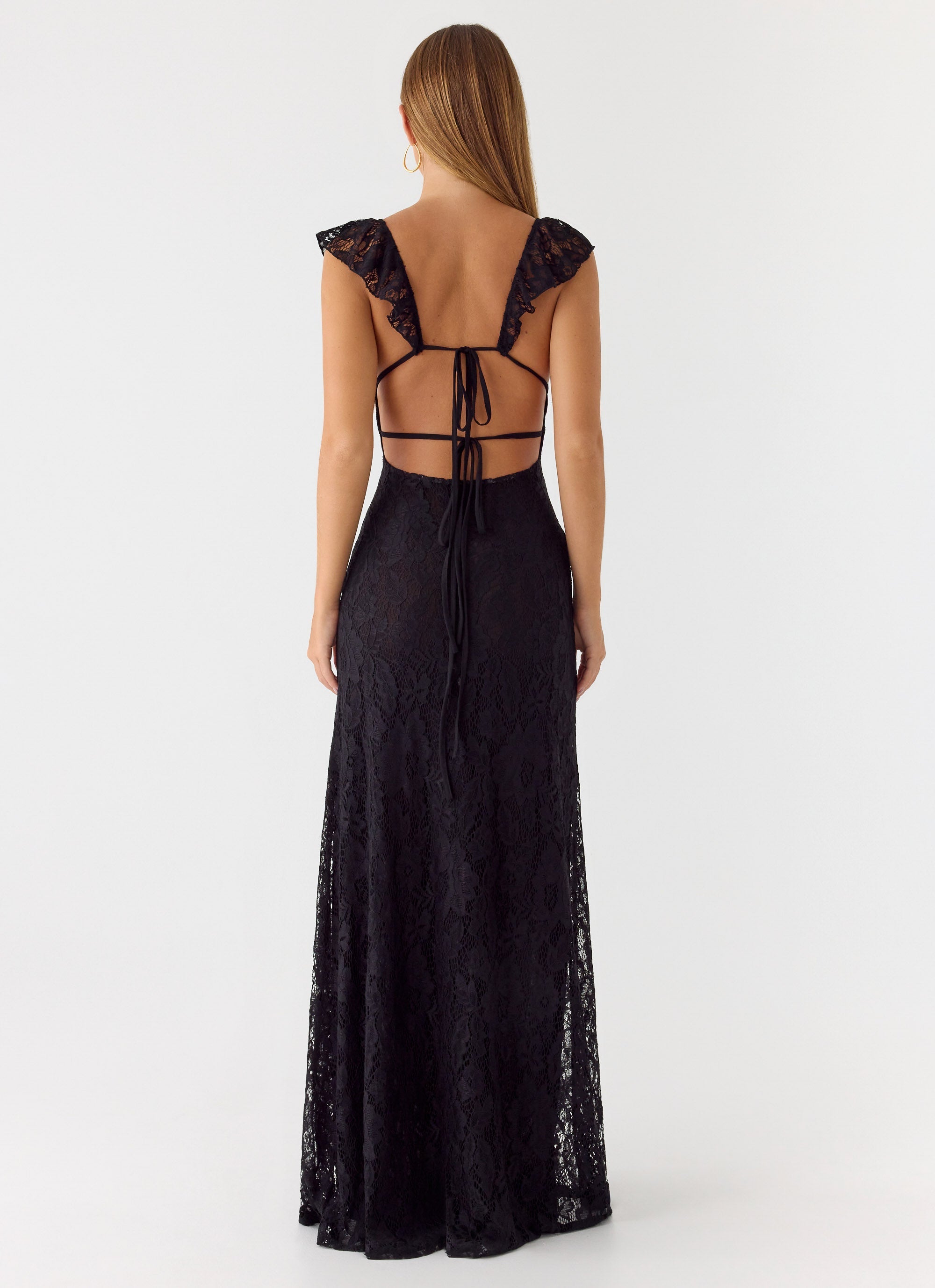Giulia Lace Maxi Dress - Black