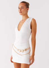 Isola Flower Belt - Gold