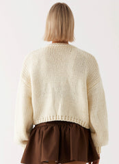 Jasleen Knit Cardigan - Ivory