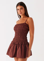 Jaxi Mini Dress - Chocolate