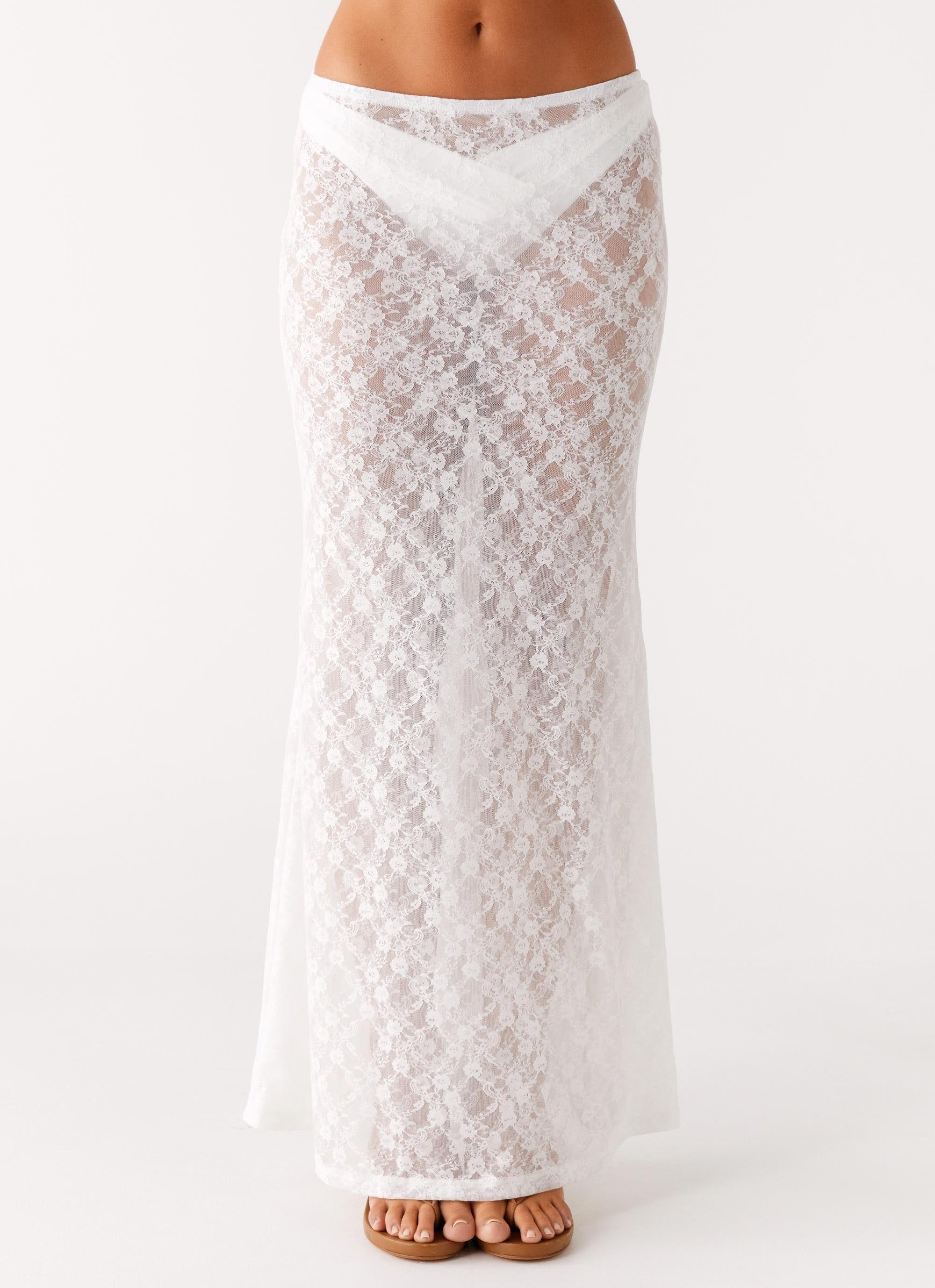 Jaz Lace Maxi Skirt - White
