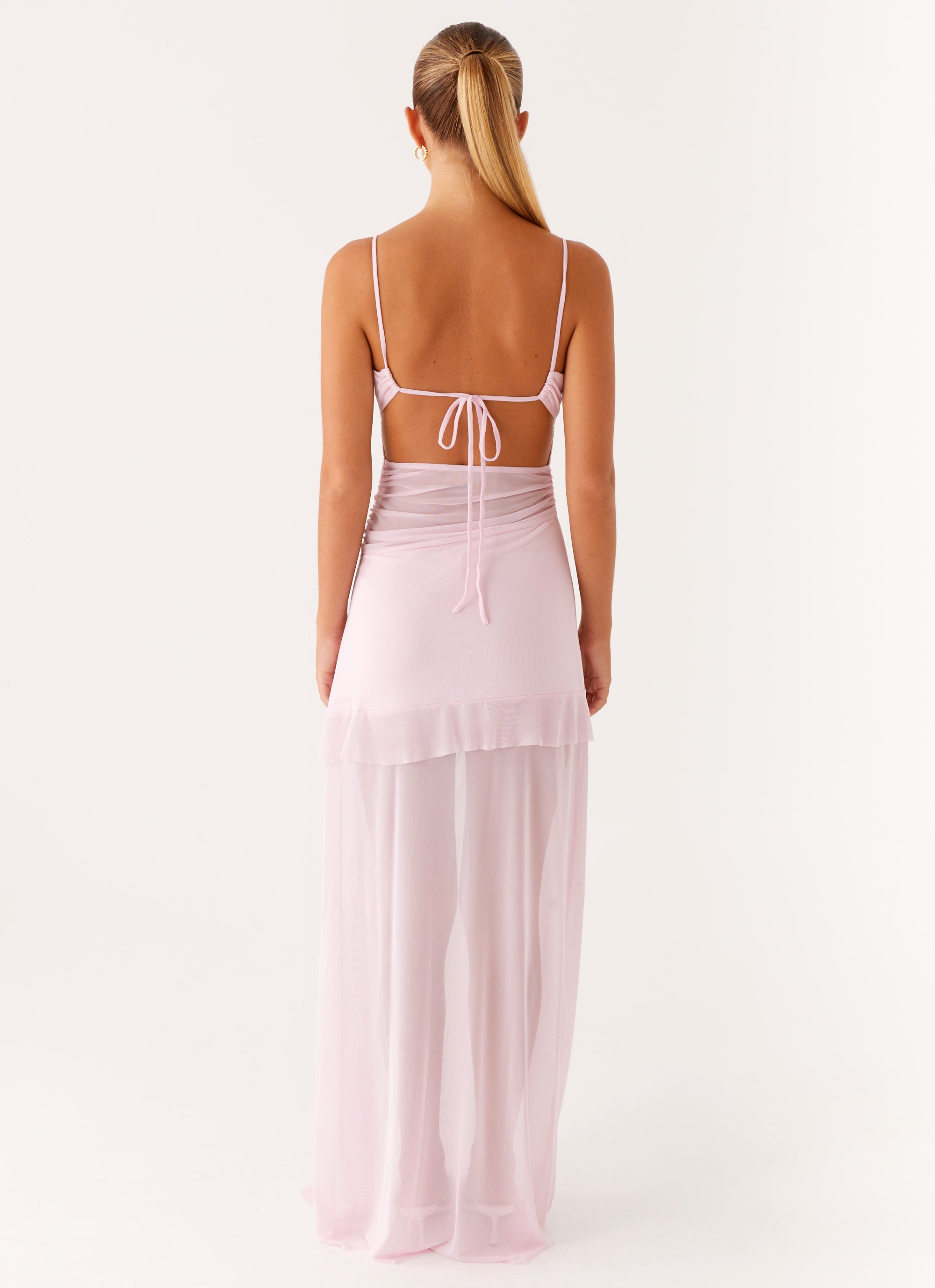 Jenni Ruffle Maxi Dress - Pink
