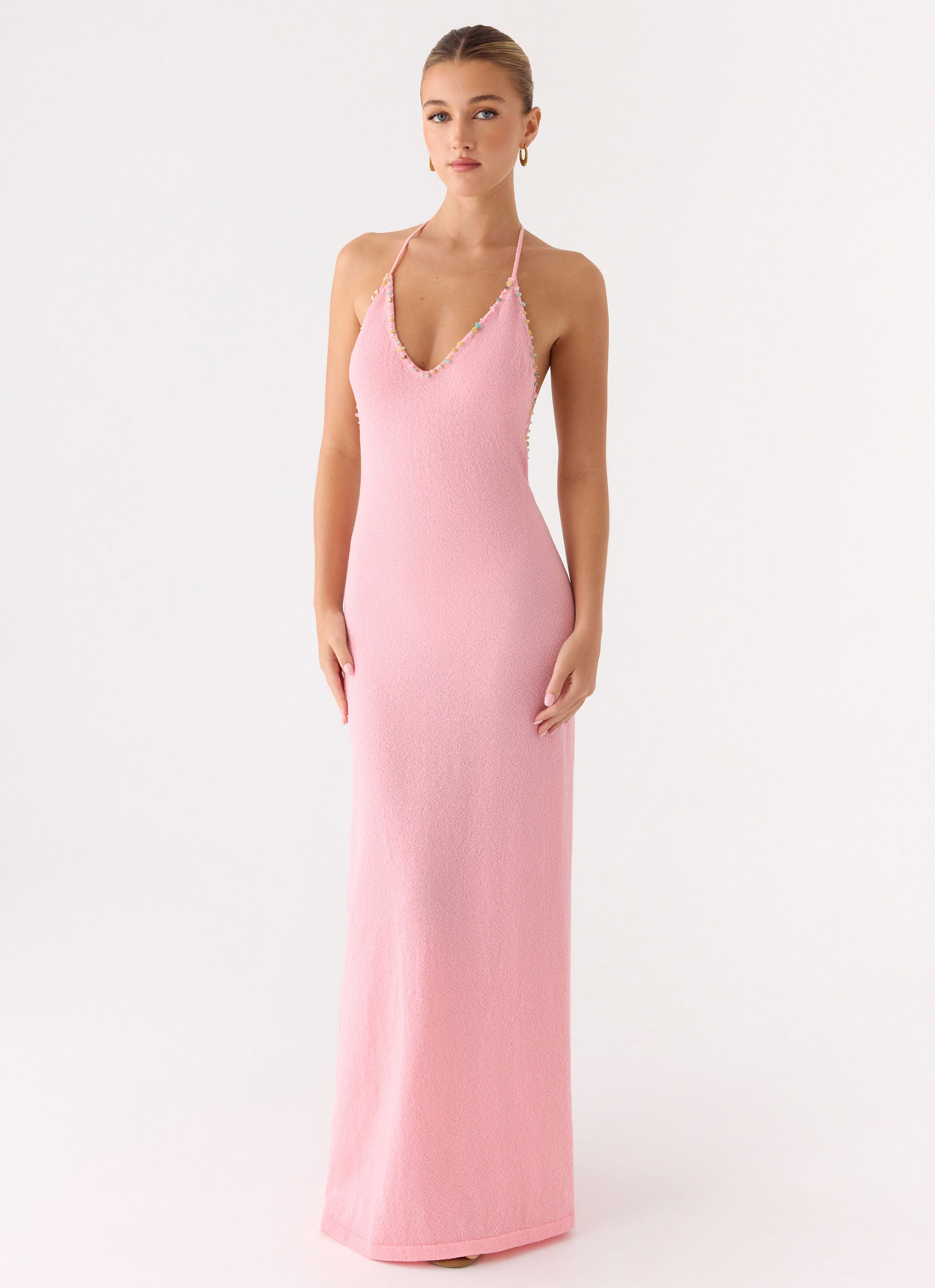 Jianna Knit Maxi Dress - Pink