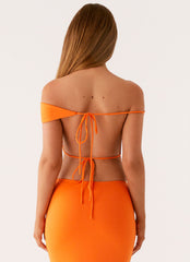 Kamara Off Shoulder Top - Orange
