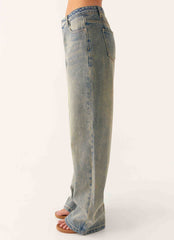 Keanna Low Rise Denim Jeans - Dirty Wash