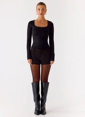 Kiely Long Sleeve Top - Black